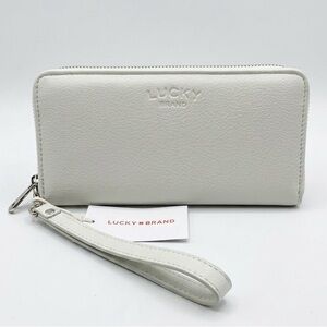 Lucky Brand Ivory Zip-Around Wristlet Wallet
